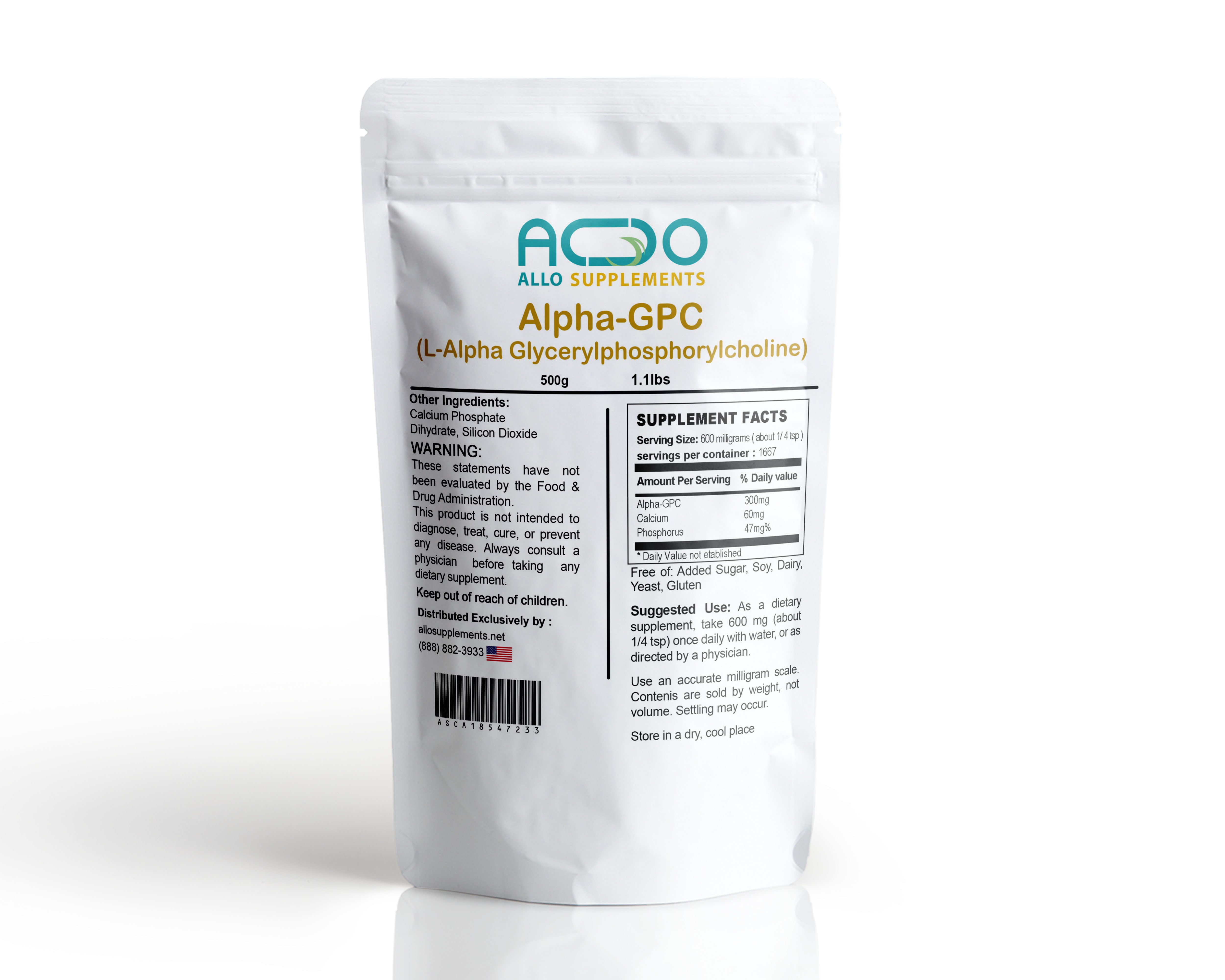 Alpha GPC (L-Alpha Glyceryl phosphorylcholine) Powder